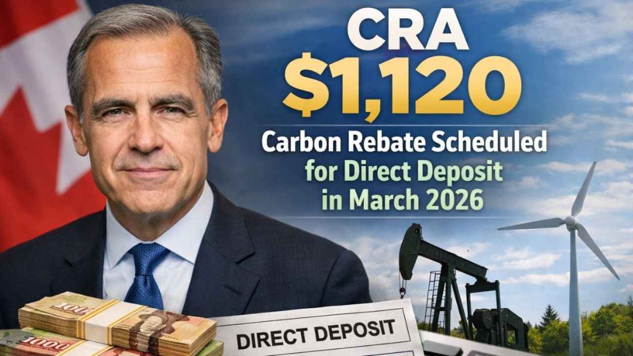 CRA $1,120 Carbon Rebate Scheduled for Direct Deposit in March 2026